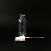 Empty 100ml clear pet plastic spray bottle for medical alcohol